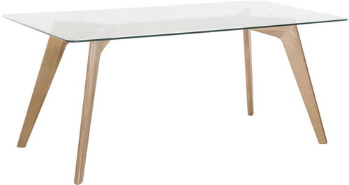 Jídelní stůl se skleněným povrchem 180 cm HUDSON, 58792 - Jídelní stůl - Main image