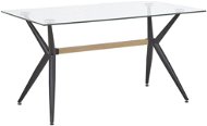 Jídelní stůl, SACRAMENTO,140 x 80 černý/sklo, 250954 - Jídelní stůl