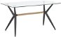 Jedálenský stôl, SACRAMENTO,140 × 80 čierny/sklo, 250954 - Jedálenský stôl