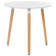 Jedálenský stôl Okrúhly jedálenský stôl  80 cm biely BOMA, 312560 - Jídelní stůl