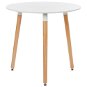 Jedálenský stôl Okrúhly jedálenský stôl  80 cm biely BOMA, 312560 - Jídelní stůl