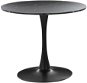 Kulatý jídelní stůl 90 cm s mramorovým efektem černý BOCA, 312124 - Jídelní stůl