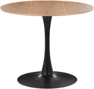 Kulatý jídelní stůl 90 cm světlé dřevo / černá BOCA, 312071 - Jídelní stůl