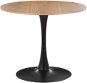 Okrúhly jedálenský stôl 90 cm svetlé drevo/čierna BOCA, 312071 - Jedálenský stôl