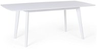 Rozkladací biely kuchynský stôl 150/195 × 90 cm SANFORD, 58835 - Jedálenský stôl