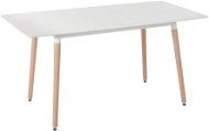 Rozkladací jedálenský stôl 120/150 × 80 cm biely/svetlé drevo MIRABEL, 310124 - Jedálenský stôl
