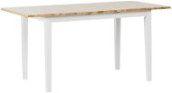 Rozkladací jedálenský stôl 120/150 × 80 cm svetlé drevo s bielou HOUSTON, 251851 - Jedálenský stôl
