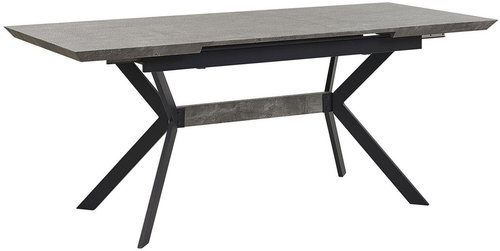 Rozkládací jídelní stůl 140/180 x 80 cm šedý s černou BENSON, 245001 - Jídelní stůl - Main image