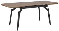 Jídelní stůl Rozkládací jídelní stůl 140/180 x 80 cm tmavé dřevo s černou BARBOSA, 233820 - Jídelní stůl