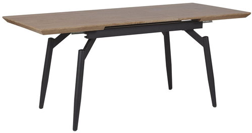 Rozkládací jídelní stůl 140/180 x 80 cm tmavé dřevo s černou BARBOSA, 233820 - Jídelní stůl - Main image