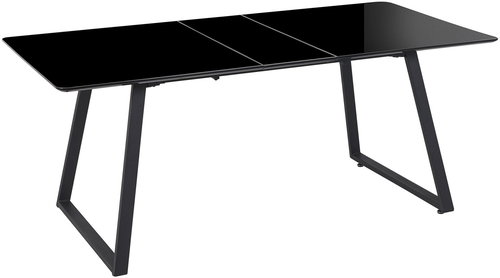 Rozkládací jídelní stůl 150/180 x 90 cm černá TOURAN, 310160 - Jídelní stůl - Main image