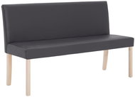 Lavice 139,5 cm šedá umělá kůže - Lavice