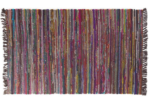 Krátkovlasý tmavý barevný bavlněný koberec 160x230 cm DANCA, 55213 - Koberec - Main image