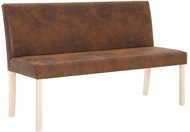 Lavice 139,5 cm hnědá umělá semišová kůže - Lavice