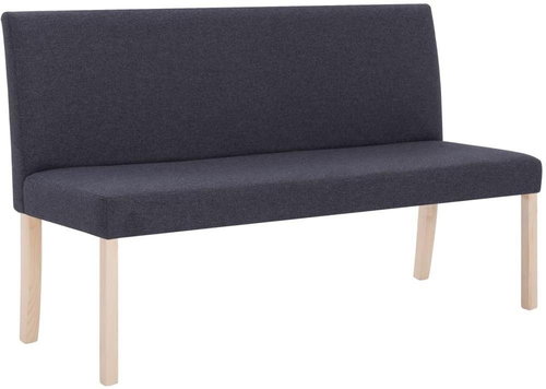 Lavice 139,5 cm tmavě šedá polyester - Lavice - Main image