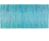 Modrý tkaný bavlnený koberec 80 × 150 cm MERSIN, 57561 - Koberec