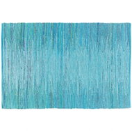 Modrý tkaný bavlněný koberec 140x200 cm MERSIN, 57564 - Koberec