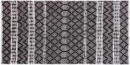 Kožený koberec 80 x 150 cm černý s béžovým FEHIMLI, 182336 - Koberec
