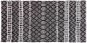 Kožený koberec 80 × 150 cm čierny s béžovou FEHIMLI, 182336 - Koberec