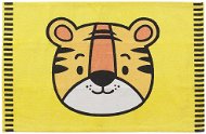 Dětský koberec s motivem tygra 60 x 90 cm žlutý RANCHI, 246221 - Koberec