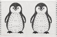 Dětský koberec s potiskem tučňáků 60 x 90 cm černobílý HAJDARABAD, 249961 - Koberec