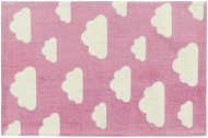 Dětský koberec s potiskem mraků, 60 x 90 cm, růžový, GWALIJAR, 251055 - Koberec