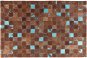Hnedý kožený patchwork koberec 160 × 230 cm ALIAGA, 41430 - Koberec