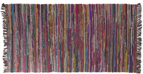 Krátkovlasý tmavý barevný bavlněný koberec 80x150 cm DANCA, 55211 - Koberec - Main image