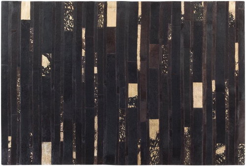 Hnědozlatý patchwork koberec z hovězí kůže 140x200 cm ARTVIN, 57754 - Koberec - Main image