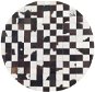 Černobílý patchwork koberec z hovězí kůže ? 140 cm BERGAMA, 57757 - Koberec