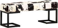 Lavice 110 cm černá patchwork pravá kozí kůže - Lavice
