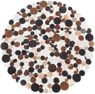 Hnědý kožený patchwork koberec ? 140 cm SORGUN, 58228 - Koberec