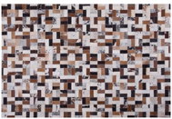 Hnědo-béžový kožený koberec 160x230 cm CESME, 60803 - Koberec
