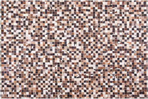 Hnědý patchwork kožený koberec 160x230 cm KONYA, 62723 - Koberec - Main image