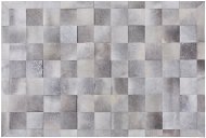 Sivý kožený patchwork koberec 160 × 230 cm ALACAM, 73717 - Koberec
