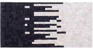Černobílý kožený koberec 80x150 cm BOLU, 73752 - Koberec