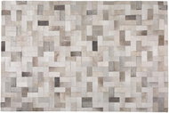 Šedo-béžový kožený koberec 140x200 cm KORFEZ, 74981 - Koberec