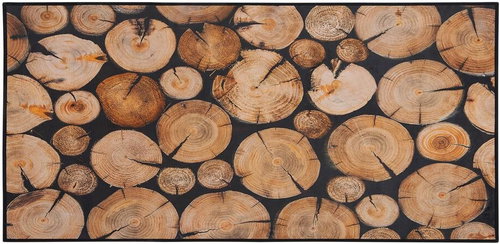 Hnědý koberec s motivem dřeva KARDERE 80 x 150 cm, 116889 - Koberec - Main image