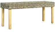 Lavica 110 cm prírodný kubu ratan a masívny mangovník - Lavica