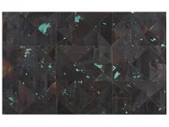 Koberec kožený hnedý/tyrkysový 140 × 200 cm ATALAN, 125552 - Koberec
