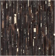 Hnědozlatý patchwork koberec z hovězí kůže 200x200 cm ARTVIN, 132402 - Koberec