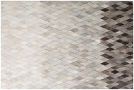 Šedobílý kožený koberec MALDAN 140 x 200 cm, 160585 - Koberec