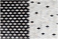 Sivo-čierny kožený koberec MALDAN 160 × 230 cm, 160588 - Koberec
