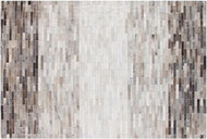 Hnědošedý kožený koberec 140 x 200 cm SINNELI, 160843 - Koberec