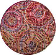 Kulatý bavlněný koberec ? 140 cm vícebarevný LADIK, 181481 - Koberec