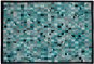  Tyrkysový / šedý kožený koberec 140 x 200 cm NIKFER, 182111 - Koberec