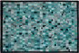  Tyrkysový / šedý kožený koberec 160 x 230 cm NIKFER, 182112 - Koberec