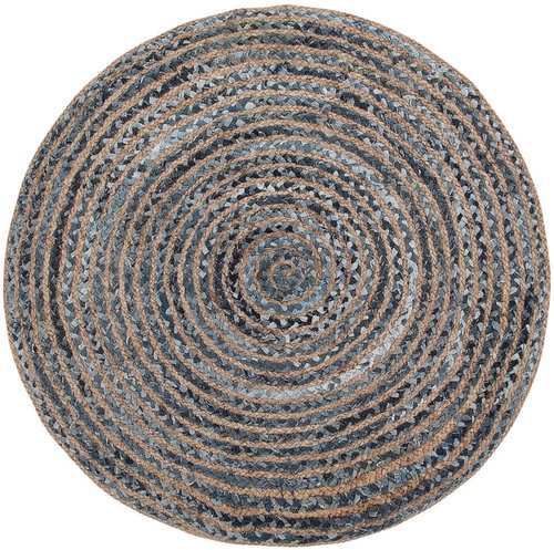 Kulatý koberec o 120 cm modro-béžový cop MASLAK, 182312 - Koberec - Main image