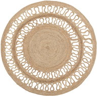 Kruhový koberec o 120 cm béžový cop DIKILI, 182313 - Koberec