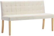 Lavice 140 cm krémová textil - Lavice
